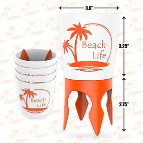 img 3 attached to 🏖️ Ultimate Beach Vacation Essentials: 4 Sand Cup Holders with Bottle Opener & Spikes - Ideal Beach Drink Holders for Women and Men - Perfect Beach Lover Gifts and Must-Have Beach Accessories