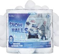 ❄️ wit & work 20 pack indoor snowballs: ultimate snow toys for boys & girls - perfect for snowball fights and snow games indoors & outdoors logo