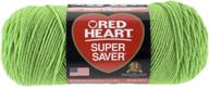 vibrant spring green: red heart super saver yarn - unleash your creativity! logo