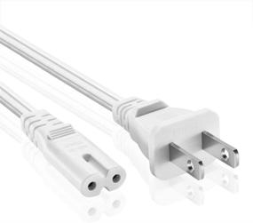 img 3 attached to TNP Universal 2 Prong Power Cord (1FT) - NEMA 1-15P To IEC320 C7 18AWG Figure 8 Shotgun Connector AC Power Supply Cable Wire Socket Plug Jack (White) Compatible With Apple TV