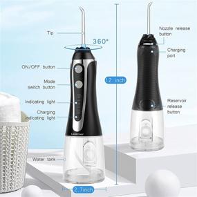 img 1 attached to 🚿 Cordless Water Flosser Professional Oral Irrigator - 2021 Upgraded Electric Dental Flosser IPX7 Waterproof with Travel Bag, 7 Jet Tips - Rechargeable for Home and Travel