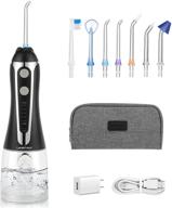🚿 cordless water flosser professional oral irrigator - 2021 upgraded electric dental flosser ipx7 waterproof with travel bag, 7 jet tips - rechargeable for home and travel logo