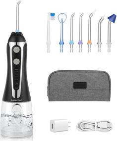 img 4 attached to 🚿 Cordless Water Flosser Professional Oral Irrigator - 2021 Upgraded Electric Dental Flosser IPX7 Waterproof with Travel Bag, 7 Jet Tips - Rechargeable for Home and Travel