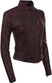 img 2 attached to 👩 MDK Women's Super Soft Ladies Real Leather Stylish Fitted Biker Jacket – Chic and Comfy Must-Have for Fashionable Women