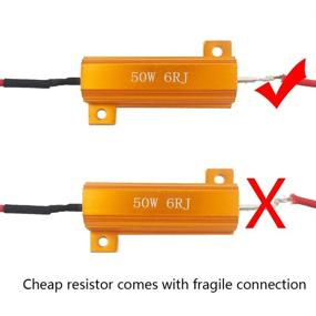 img 2 attached to 🔥 JABINCO 4Pcs 6-ohm Load Resistors: Solve LED Bulb Hyper Flash & Error Code - High Heat Resistance