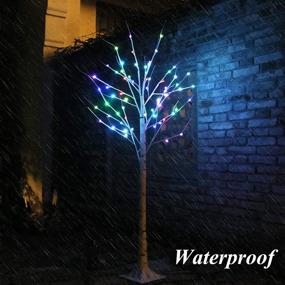 img 2 attached to Color Changing Lit Birch Tree Lighted - Multicolor 5 FT Artificial Twig Bonsai Tree Lamp - LED Fake Tree Light for Christmas, Wedding, Halloween, Holiday Decor - 5ft(RGB)