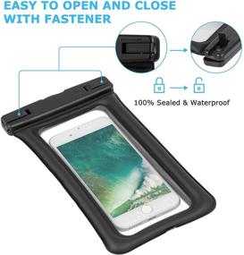 img 2 attached to 📱 Amoner Universal Waterproof Phone Pouch - Beach Accessories for iPhones, Androids, and More - Waterproof Bag Case