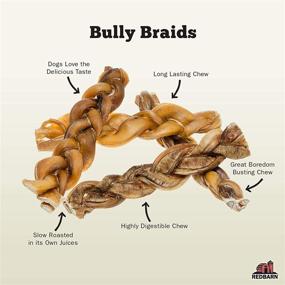 img 2 attached to 🍖 Redbarn 12-inch Braided Bully Sticks for Dogs (Single Pack)