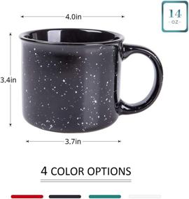 img 3 attached to ☕ Enamel Multicolor Campfire Ceramic Mugs by Cutiset with Speckled Design