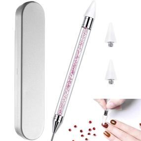 img 4 attached to DIY Nail Art Tool Set – Rhinestone Picker Dotting Tool with 2 Extra Wax Heads and Acrylic Handle in Pink