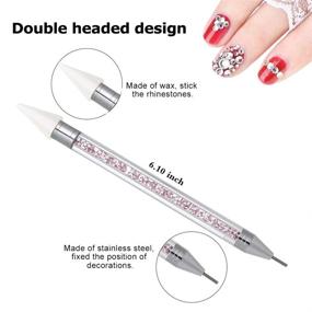 img 2 attached to DIY Nail Art Tool Set – Rhinestone Picker Dotting Tool with 2 Extra Wax Heads and Acrylic Handle in Pink