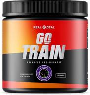 🚂 go train pre workout: all-natural vegan energy booster, paleo & keto friendly, gluten & dairy free, nootropic infused with ashwagandha logo