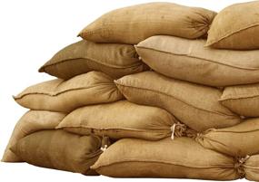 img 4 attached to 🌊 Sandbaggy Burlap Sand Bags - 14x26 Size, 50lb Weight Capacity - Ideal for Flood Control, Water Barrier & Tent Anchoring (Pack of 5)