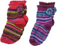 little girls' crochet flower socks - country kids, pack of 2 logo