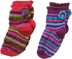 img 1 attached to Little Girls' Crochet Flower Socks - Country Kids, Pack of 2
