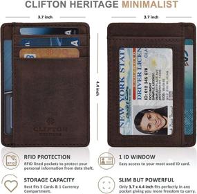 img 3 attached to 👛 Handcrafted Clifton Heritage Men's Minimalist Wallets - Stylish Accessories