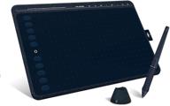 🎨 2020 huion hs611 graphics drawing tablet with android support, tilt function, battery-free stylus, 8192 pen pressure, 8 multimedia keys, 10 express keys, and touch strip (starry blue) logo