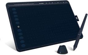 img 4 attached to 🎨 2020 HUION HS611 Graphics Drawing Tablet with Android Support, Tilt Function, Battery-Free Stylus, 8192 Pen Pressure, 8 Multimedia Keys, 10 Express Keys, and Touch Strip (Starry Blue)