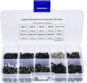 img 4 attached to 500Pcs Laptop Computer Screws Replacement Kit: Compatible with Lenovo, ASUS, Thinkpad, MSI, Samsung, HP, Dell, Acer, Toshiba, and More
