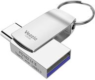 💻 vezzio type c usb flash drive, 2-in-1 dual port usb3.0 memory stick high speed for mobile phone, computer, mac book - 128gb logo