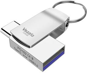 img 4 attached to 💻 Vezzio Type C USB Flash Drive, 2-in-1 Dual Port USB3.0 Memory Stick High Speed for Mobile Phone, Computer, Mac Book - 128GB