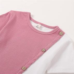 img 3 attached to Comfortable & Chic: WELAKEN Ribbed Cotton Short Sleeve T Shirts for Girls in Tops, Tees & Blouses