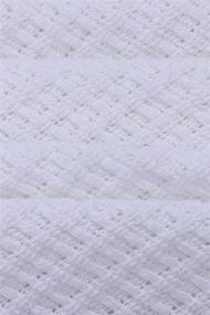 img 1 attached to 🛏️ Aavni Homes Classic Weave Pure Cotton Blanket - Queen/Full Size (90 x 90 Inches), White Color, All-Season, Premium Breathable, Ultra Soft & Lightweight