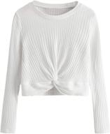 romwe girls sleeve blouse 11 12y: trendy clothing for girls logo