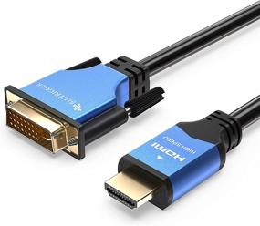 img 4 attached to 💙 BlueRigger HDMI to DVI Cable (6FT) - High-Speed, Bi-Directional Adapter for 1080p, Raspberry Pi, Roku, Xbox, PS5/PS4/PS3, Graphics Card