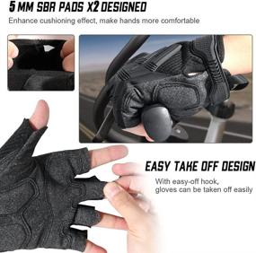 img 1 attached to YOSUNPING Protective Fingerless Motorcycle Motorbike