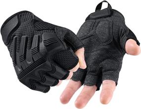 img 4 attached to YOSUNPING Protective Fingerless Motorcycle Motorbike