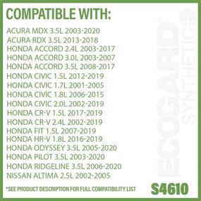 img 2 attached to 🔍 Превосходный масляный фильтр ECOGARD S4610 для двигателя Honda Accord 2,4 л (2003-2017), CR-V 2,4 л (2002-2019), Civic 1,8 л (2006-2015), Pilot 3,5 л (2003-2021), Odyssey 3,5 л (2005-2021) - Идеально подходит для синтетического масла