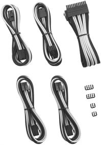 img 1 attached to Комплект удлинителей кабеля CableMod 8+8 серии Pro ModFlex Sleeved (черный + белый)