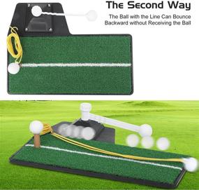 img 2 attached to 🏌️ Boost Your Golf Swing Skills with JIUYIBC Golf Swing Trainer: The Ultimate 3-in-1 Training Aid for Indoor and Outdoor Use – Includes Portable Practice Mat and Home Golf Simulator Equipment for True Impact