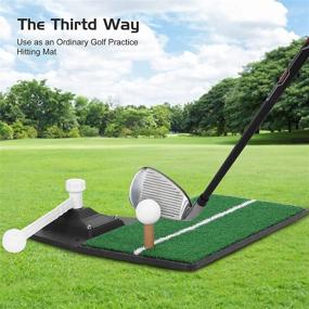 img 1 attached to 🏌️ Boost Your Golf Swing Skills with JIUYIBC Golf Swing Trainer: The Ultimate 3-in-1 Training Aid for Indoor and Outdoor Use – Includes Portable Practice Mat and Home Golf Simulator Equipment for True Impact