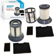 🔄 hqrp 2-pack dirt cup filter assembly for bissell 6489, 64892, 64894 bagless canister vacuum cleaner, replaces parts 203-1772 203-1532 логотип