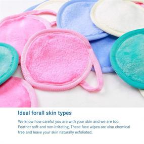 img 1 attached to 🌿 NUGILLA 18-Pack | Reusable Makeup Remover Pads with Washable Laundry Bag | Microfiber Cleansing Facial Rounds for Women and Men | Eco-Friendly Gifts | Wipes Eyes and Lips Clean