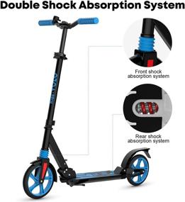 img 3 attached to 🛴 RideVOLO K08 Kick Scooter: Ideal for 8+ Year Olds with 8-inch Wheels, Adjustable Height, Folding and Suspension System