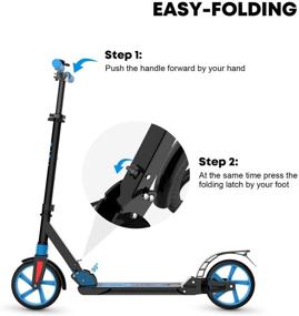 img 2 attached to 🛴 RideVOLO K08 Kick Scooter: Ideal for 8+ Year Olds with 8-inch Wheels, Adjustable Height, Folding and Suspension System