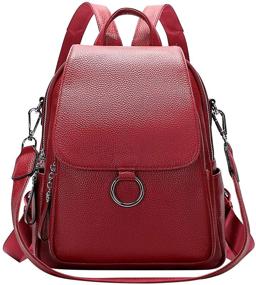 img 4 attached to ALTOSY Leather Backpack Convertible Shoulder Women's Handbags & Wallets for Fashion Backpacks