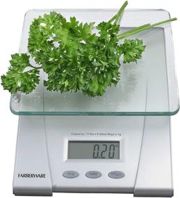 img 3 attached to 🔢 Farberware 11-Pound Electronic Glass Kitchen and Food Scale - Silver (Model: 5083276)