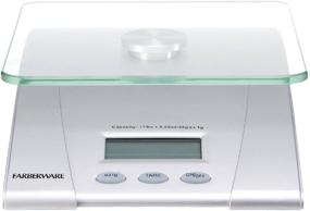 img 2 attached to 🔢 Farberware 11-Pound Electronic Glass Kitchen and Food Scale - Silver (Model: 5083276)