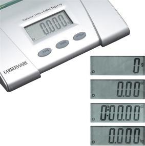 img 1 attached to 🔢 Farberware 11-Pound Electronic Glass Kitchen and Food Scale - Silver (Model: 5083276)