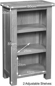 img 1 attached to KendyOak Dorset Bookcase Rustic Hardwood