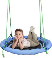 enjoy outdoor fun with yacool saucer tree swing for kids and adults - 38 inch round set with adjustable hanging straps and waterproof frame логотип