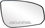 🔍 passenger side non-heated mirror glass with backing plate, fits nissan maxima, 4.56" x 6.93" x 7.61 logo