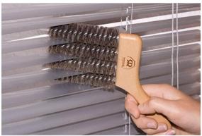 img 3 attached to 🔍 Redecker 4-in-1 Dark Goat Hair Venetian Blind Brush with Oiled Beechwood Handle, 4-3/4 Inches