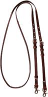 enhance your horse riding experience with cashel company's 8 foot adjustable reins w/rawhide trim chocolate 8ft logo