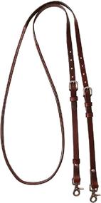 img 1 attached to Enhance Your Horse Riding Experience with Cashel Company's 8 Foot Adjustable Reins w/Rawhide Trim Chocolate 8FT