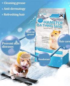 img 1 attached to 🐹 Premium HERCOCCI Hamster Bathing Sand Set for Clean and Happy Small Pets - Includes Shovel for Easy Grooming